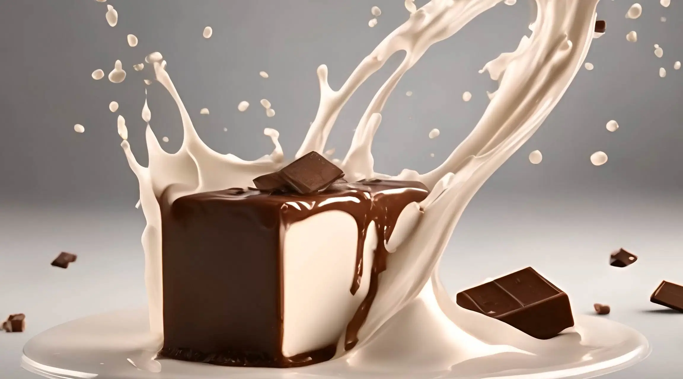 Velvety Chocolate and Milk Collision Flow Video